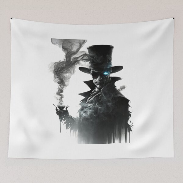 Item preview, Evil gothic horror figure of shadow and smoke wearing designed and sold by sammgdesign.