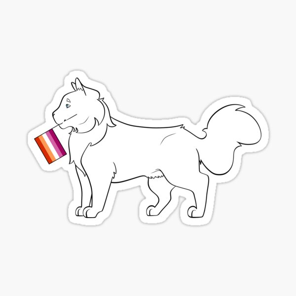 Lesbian Pride Cat Sticker For Sale By Oreo Lynx Redbubble