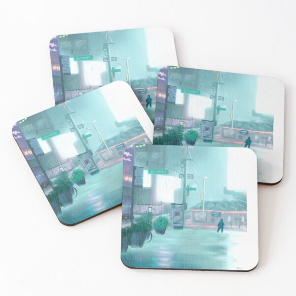 Item preview, Modern City in the Rain designed and sold by GraphicBubbleMA.