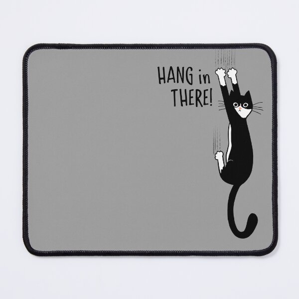 Item preview, Tuxedo Cat Hanging On Hang In There! Funny Cat Hanging On With Claws designed and sold by Jenn Inashvili.