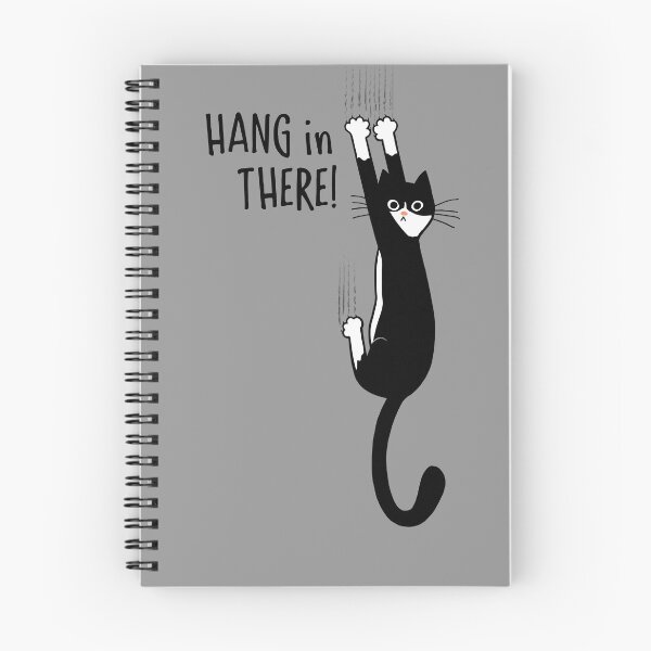 Item preview, Tuxedo Cat Hanging On Hang In There! Funny Cat Hanging On With Claws designed and sold by Jenn Inashvili.