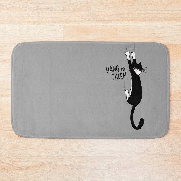 Item preview, Tuxedo Cat Hanging On Hang In There! Funny Cat Hanging On With Claws designed and sold by Jenn Inashvili.