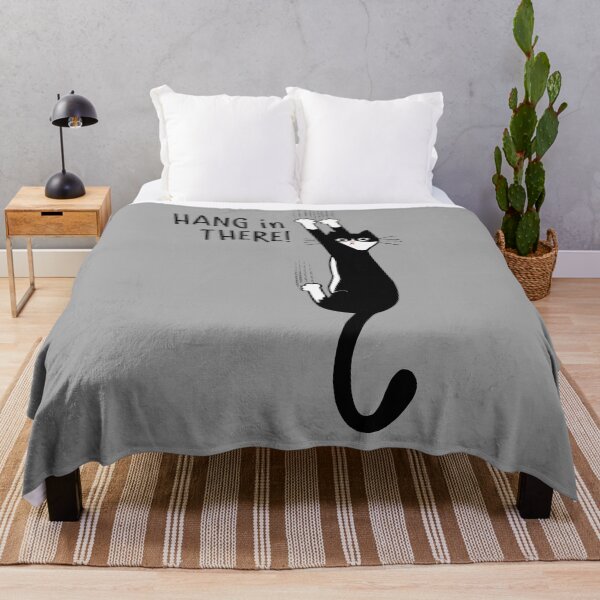 Item preview, Tuxedo Cat Hanging On Hang In There! Funny Cat Hanging On With Claws designed and sold by Jenn Inashvili.