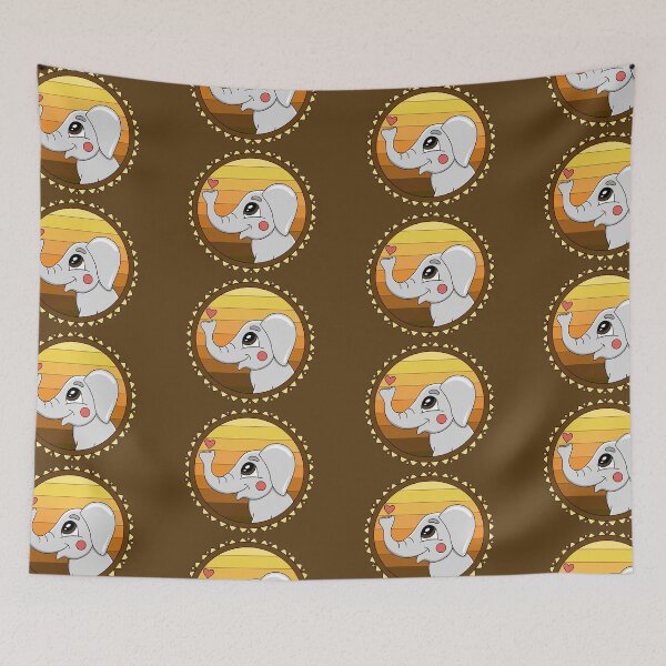 Item preview, Cute Elephant - Sunset #8 designed and sold by Desings-by-Tina.
