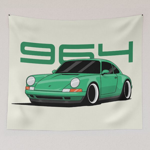Item preview, Porsche 964 Illustration Green designed and sold by blackdogshop.