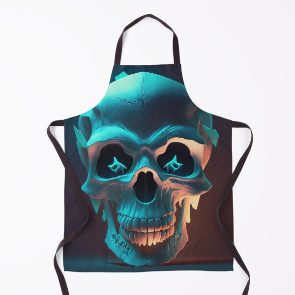 Item preview, Blue Alien Skull, Poster designed and sold by SkullandKitten.