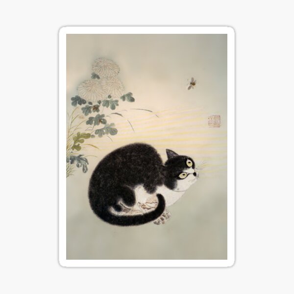 Item preview, “Cat” Classic Korean Art by Byeon Sang-byeok designed and sold by PatricianneK.