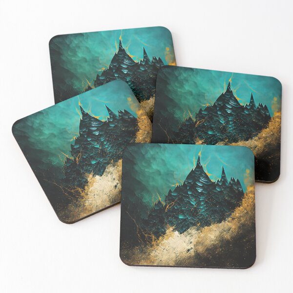 Item preview, Mount of doom with gloomy turqoiuse and gold designed and sold by Michael Bollin.