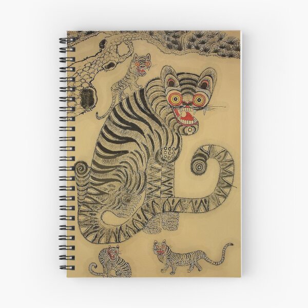 Item preview, Vintage Korean Tiger Minhwa Hanging Scroll designed and sold by PatricianneK.