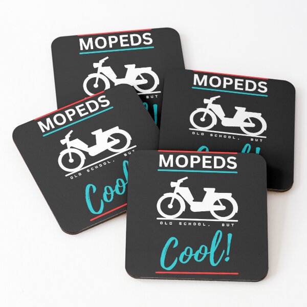 Item preview, Mopeds are old school but cool (White) designed and sold by Antianeira.