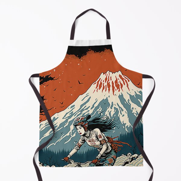 Item preview, Ukiyoe Cyclist: A Traditional Japanese Woodblock Print of a Cyclist Riding a Bicycle in the Ukiyoe Style. designed and sold by BotTastic.