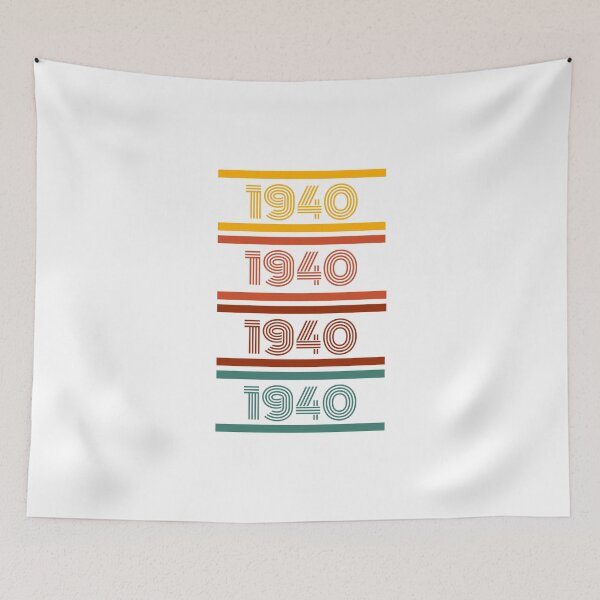 Item preview, Vintage 1940 multi color typography designed and sold by ZoesAttic.