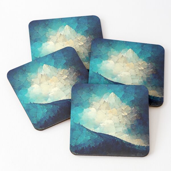 Item preview, Blue single forest hill on crumpled paper designed and sold by Michael Bollin.