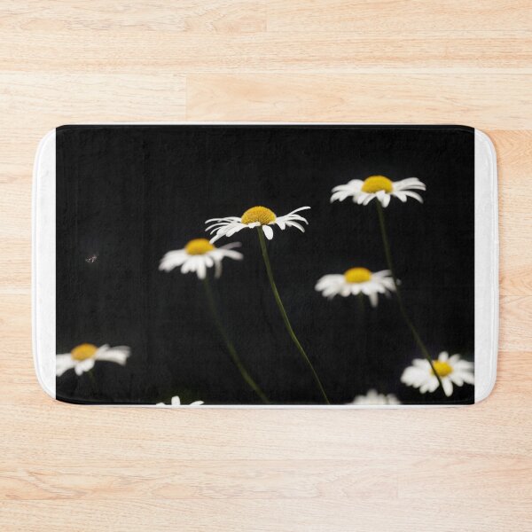 Item preview, White chamomiles on black background designed and sold by olena2552.