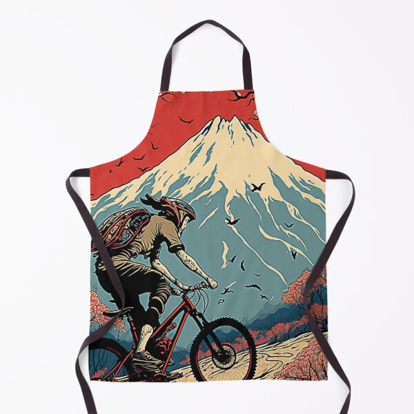 Item preview, Copy of Ukiyoe Cyclist: A Traditional Japanese Woodblock Print of a Cyclist Riding a Bicycle in the Ukiyoe Style. designed and sold by BotTastic.