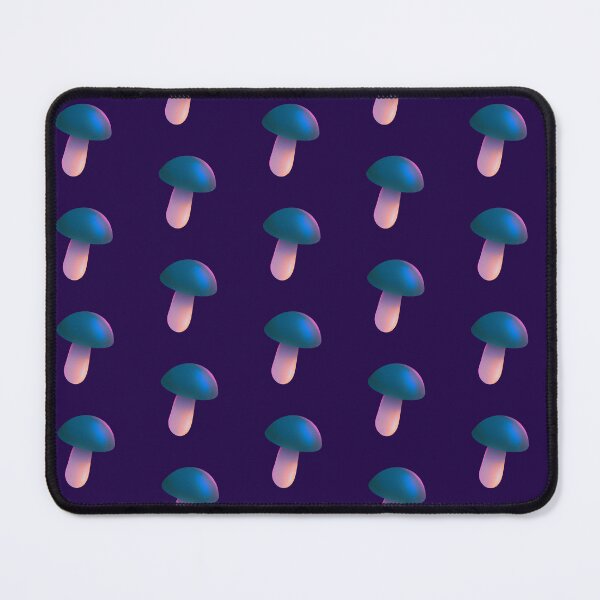 Item preview, Blue Mushrooms Fungi One Round Glowing Glossy Nature Painting designed and sold by paisleyaloucks.