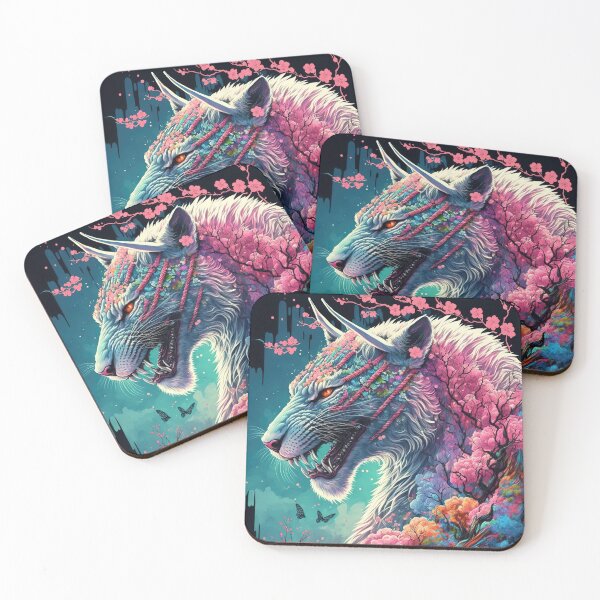 Item preview, Cherry blossom dragon tiger abstract artwork designed and sold by RK - Shop.