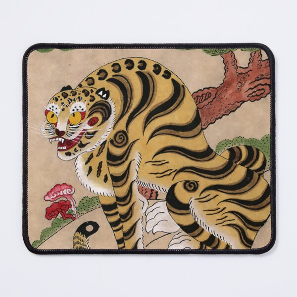 Item preview, Striped Korean Minhwa Tiger with Magpies designed and sold by PatricianneK.