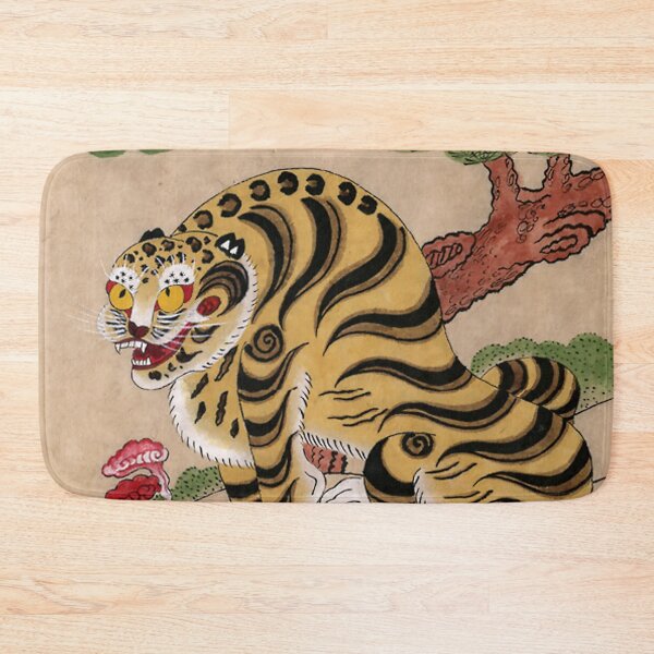 Item preview, Striped Korean Minhwa Tiger with Magpies designed and sold by PatricianneK.