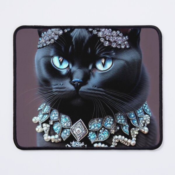 Item preview, Black British Shorthair With Gems designed and sold by Nocturne  Paws.