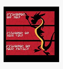 Dishonor on your cow! Photographic Print