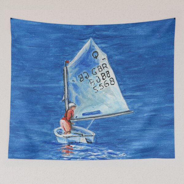 Item preview, Fun in an Oppy: Optimist Sailing Dinghies at Trearddur Bay designed and sold by LymphomaLass.
