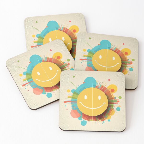 Item preview, Happy 90s acid smiley abstract color splash designed and sold by RK - Shop.