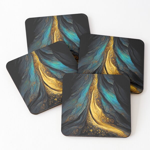 Item preview, Golden shiny lava inside the blue volcano designed and sold by Michael Bollin.