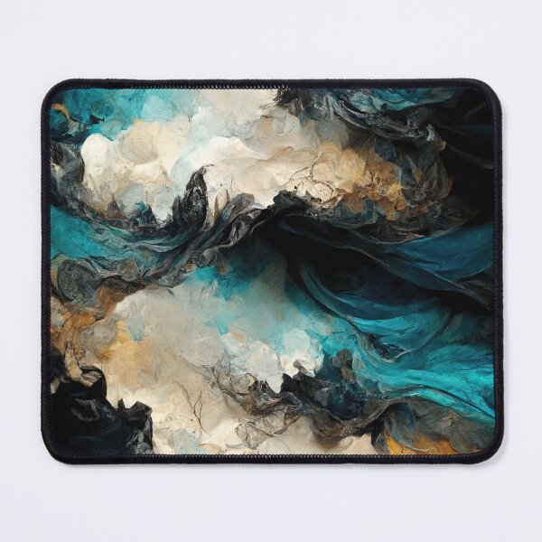 Item preview, Misty mountains made with gold, black and turquoise designed and sold by Michael Bollin.