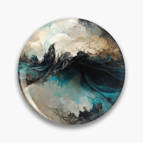 Item preview, Misty mountains made with gold, black and turquoise designed and sold by Michael Bollin.