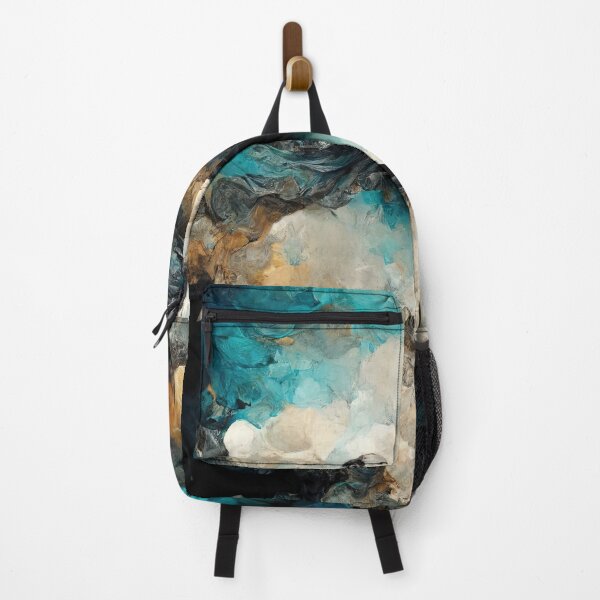 Item preview, Misty mountains made with gold, black and turquoise designed and sold by Michael Bollin.