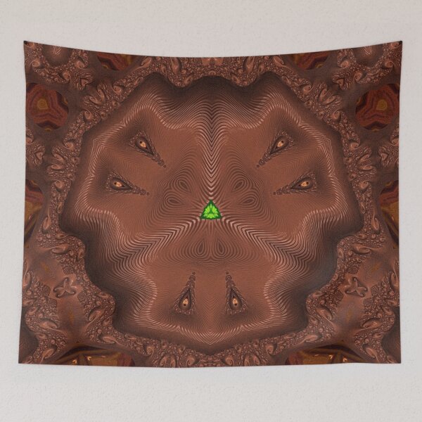 Item preview,  *FUNNY ABSTRACT PAINTING ALIEN TRIBAL FACE CHOCOLATE MIXTURE MINT GREEN WITH STARRY GREEN ANISE* designed and sold by Ralek.