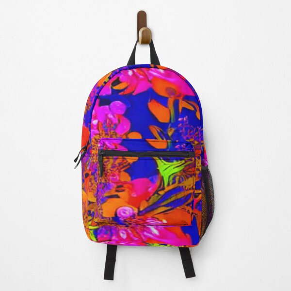Item preview, Abstract Red Floral on Blue designed and sold by calibrit.