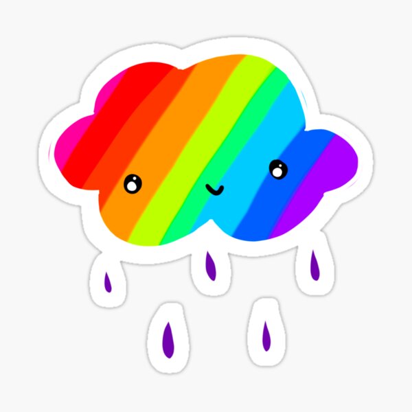 Rainbow cloud Sticker