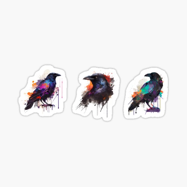 Item preview, Raven Sticker Pack designed and sold by voidcrow.