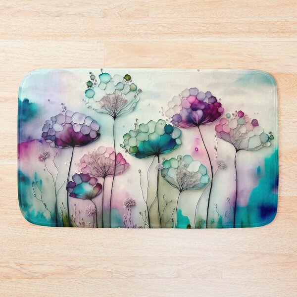 Item preview, Fantasy Abstract Alcohol Ink Painting, Magical Flower Meadow designed and sold by Orianah.