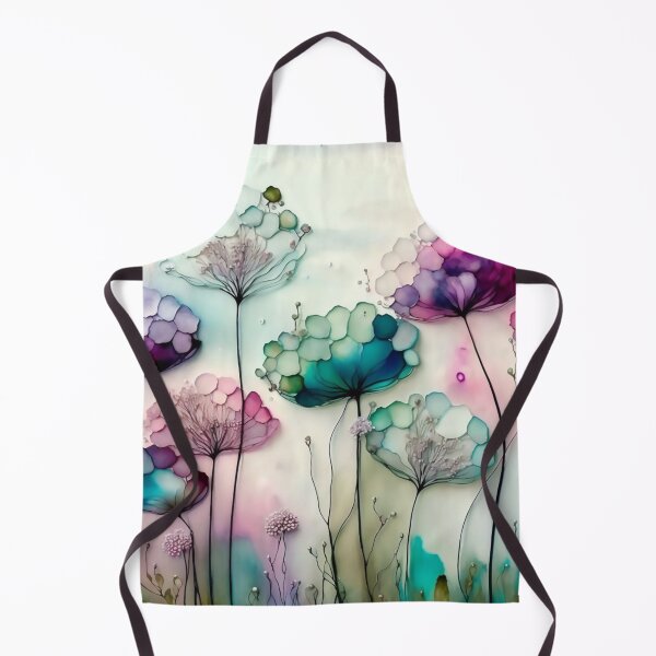 Item preview, Fantasy Abstract Alcohol Ink Painting, Magical Flower Meadow designed and sold by Orianah.