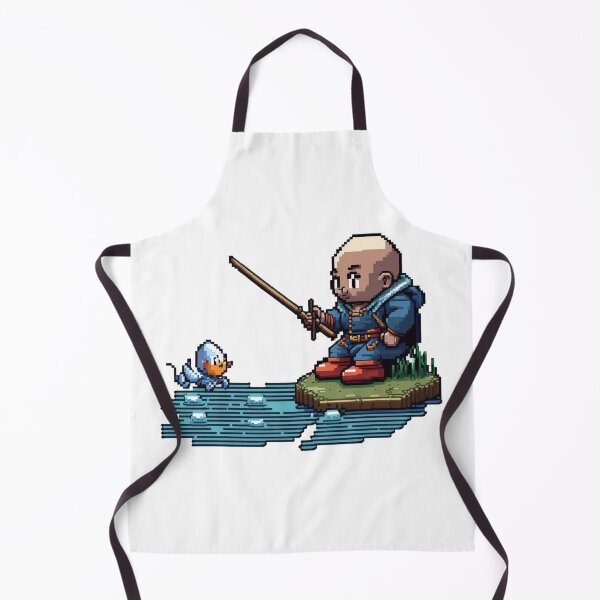 Item preview, a sprite of a fishing black bald character with a teacher clothes designed and sold by sammgdesign.