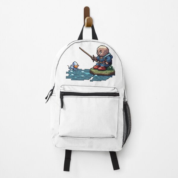 Item preview, a sprite of a fishing black bald character with a teacher clothes designed and sold by sammgdesign.