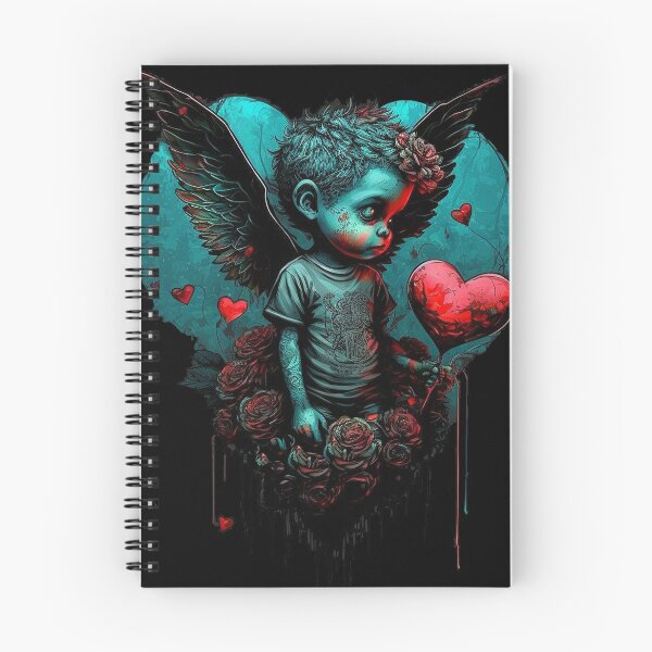 Artikelvorschau, Jungen-blauer gotischer Cherub-Entwurf vervollkommnen für Valentinstag entworfen und verkauft von Bits-X-Pieces.