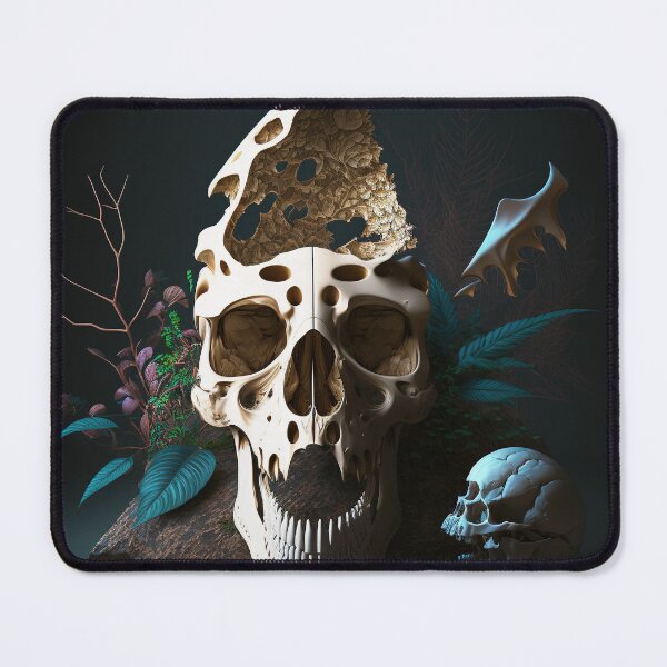 Item preview, Alien Skull with Plants, Poster designed and sold by SkullandKitten.