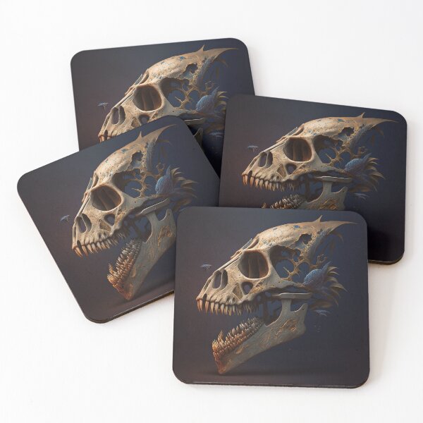 Item preview, Alien gold Skull, Poster designed and sold by SkullandKitten.