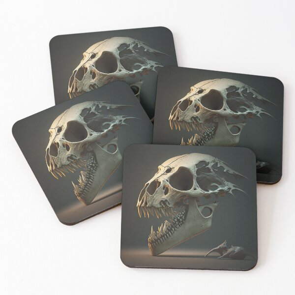 Item preview, Alien Dino Skull, Poster designed and sold by SkullandKitten.