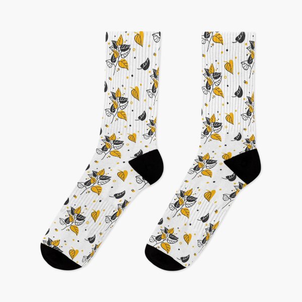 Item preview, Abstract botanical design in black and yellow designed and sold by AnaArt42.