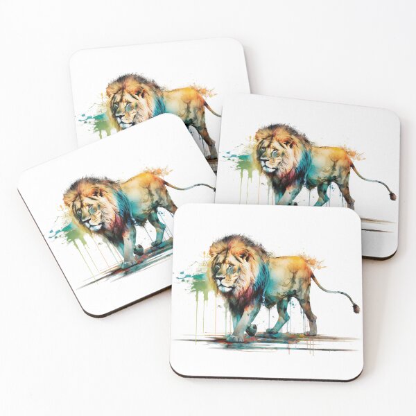 Item preview, The Majestic Lion  - Dripping Ink Art designed and sold by Kontrst.