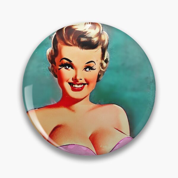 Item preview, Blond and Smiling Pinup Girl designed and sold by cutestpinups.