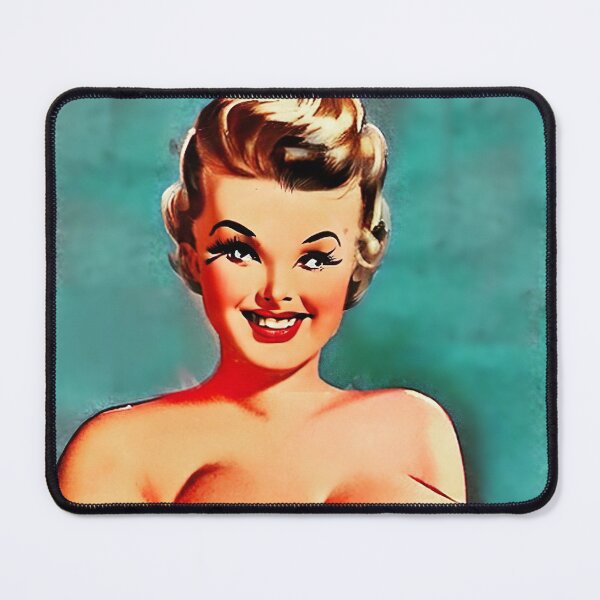 Item preview, Blond and Smiling Pinup Girl designed and sold by cutestpinups.