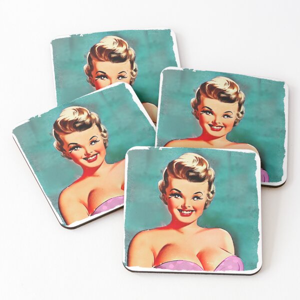 Item preview, Blond and Smiling Pinup Girl designed and sold by cutestpinups.