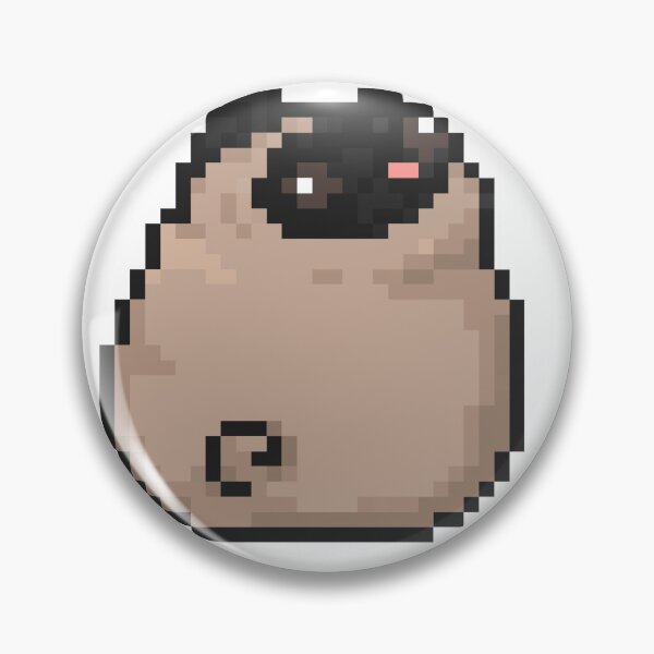 Item preview, Fat Pixel Pug with Tongue Out designed and sold by GraphicBubbleMA.
