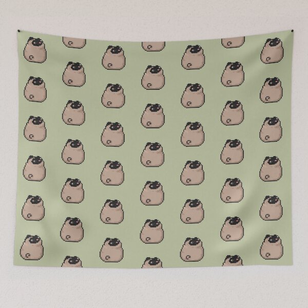Item preview, Fat Pixel Pug with Tongue Out designed and sold by GraphicBubbleMA.